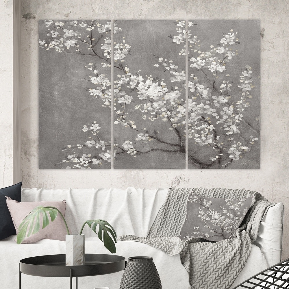 White Cherry Blossoms Gallery Wrapped Canvas